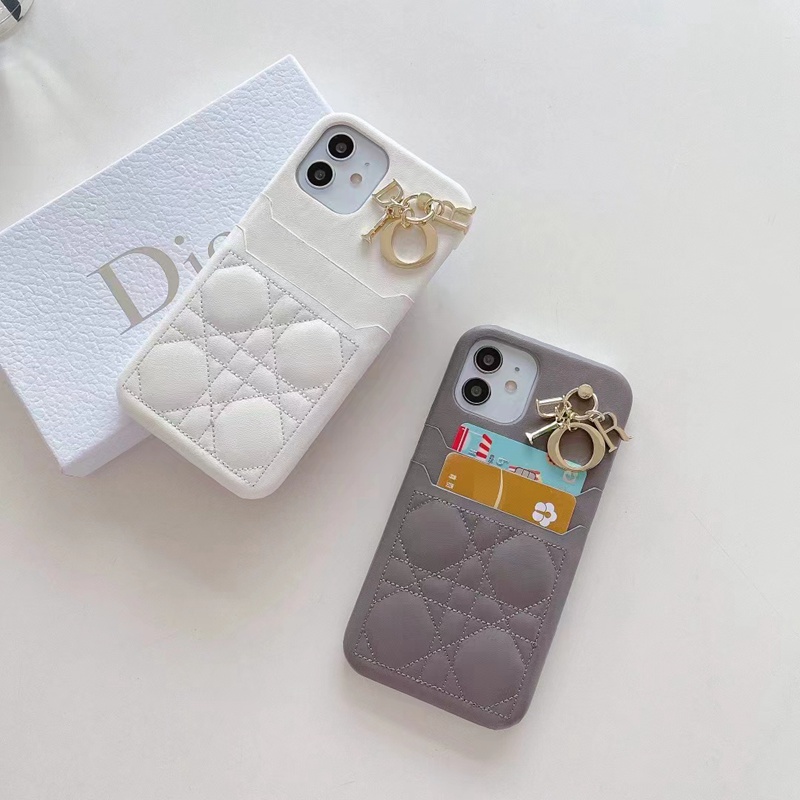 ディオール Dior ブランド iphone se 第3世代/13 pro/13 pro max/13ケース モノグラム カード入れ レザー 男女