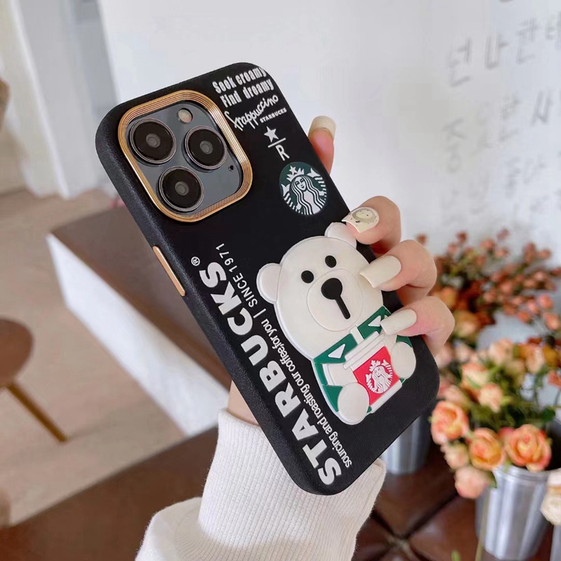 Louis Vuitton/ルイヴィトン コラボ ハイブランド iphone 14/14 pro/14 pro maxケース モノグラム シリコン 3D 白熊