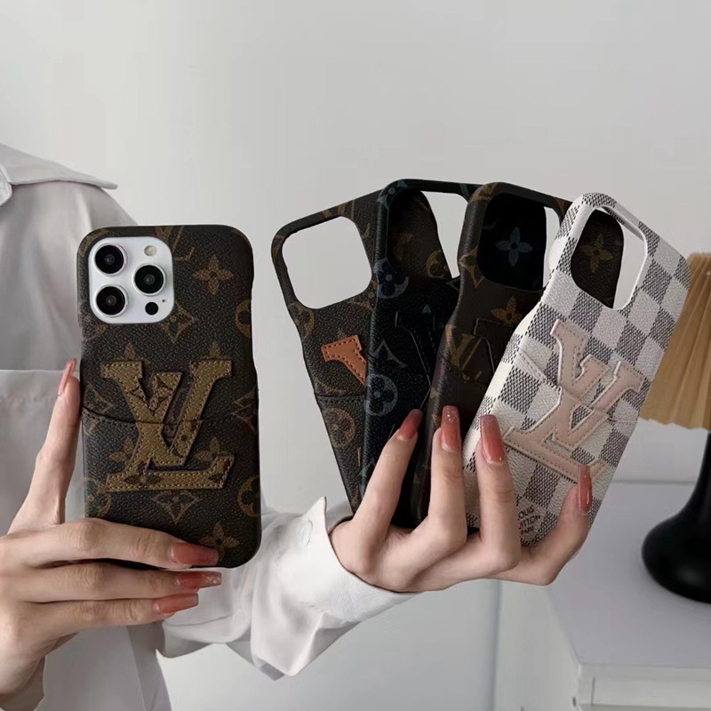 LVヴィトンiPhone14Pro max/14Plusケース お洒落カード革モノグラム ジャケット型 ハイブランド アイフォン14男女